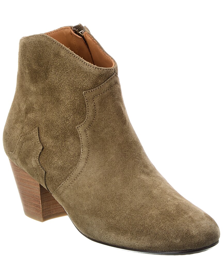 Isabel Marant Dicker Suede Ankle Boots In Brown