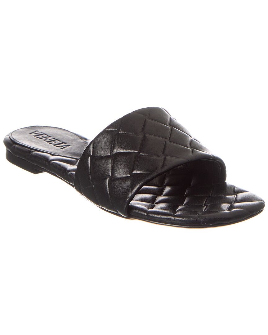 Bottega Veneta Amy Quilted Leather Slides In Black