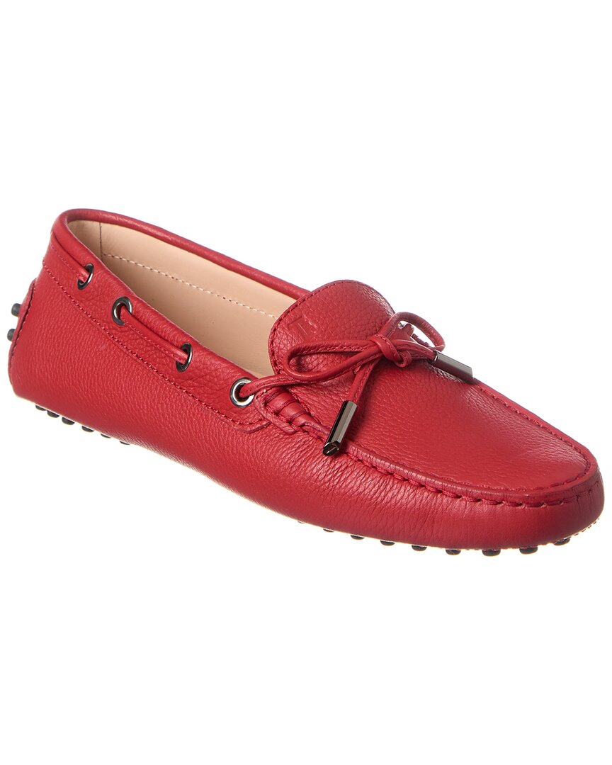 Tod's 10mm Suede Loafers In Red