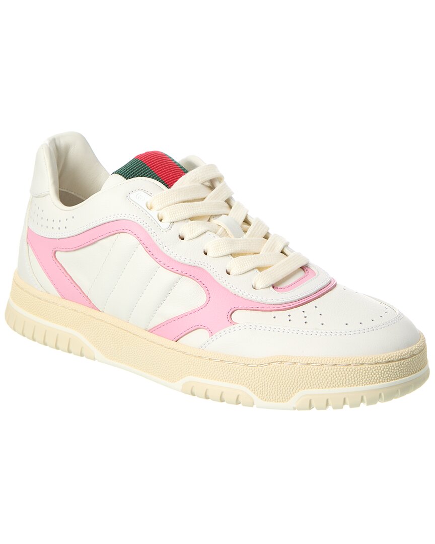 Gucci Women's Re-web Leather Sneakers In White