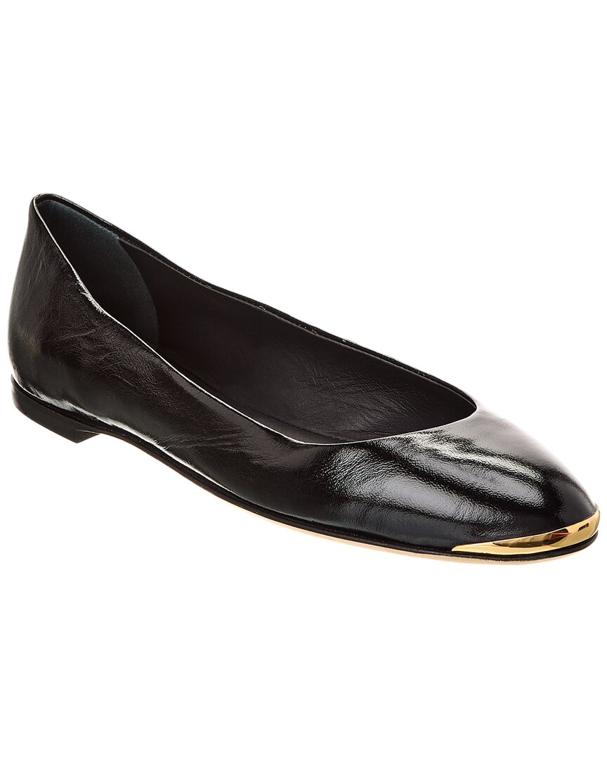 Giuseppe Zanotti Amur 2.0 Leather Flat In Black