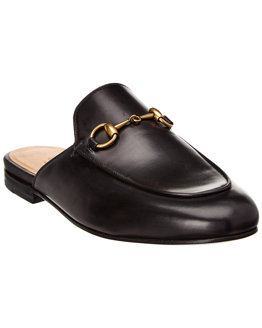Gucci Princetown Leather Slipper In Black