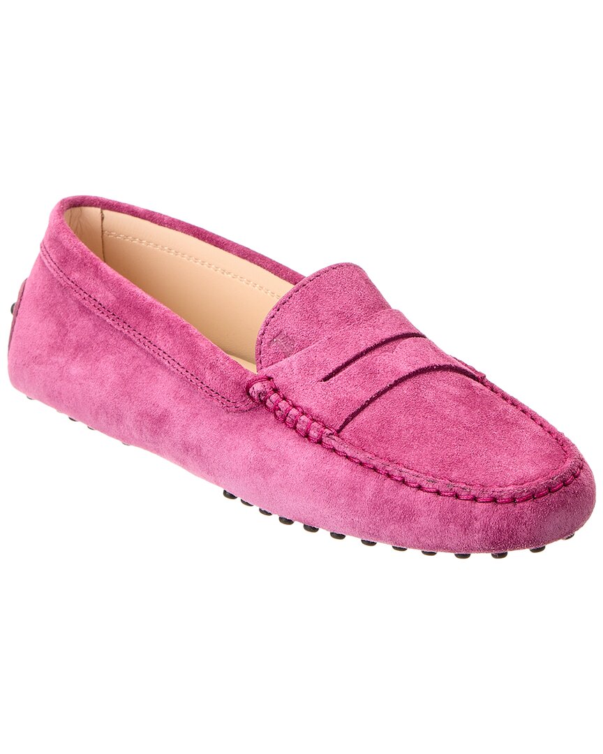 Tod's Women's City Gommino Drivers In Pink