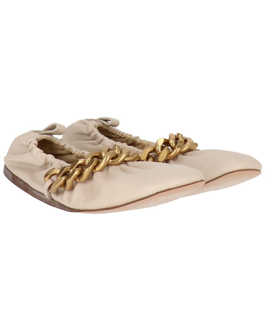Stella Mccartney Woman Ballet Flats Beige Size 9 Textile Fibers