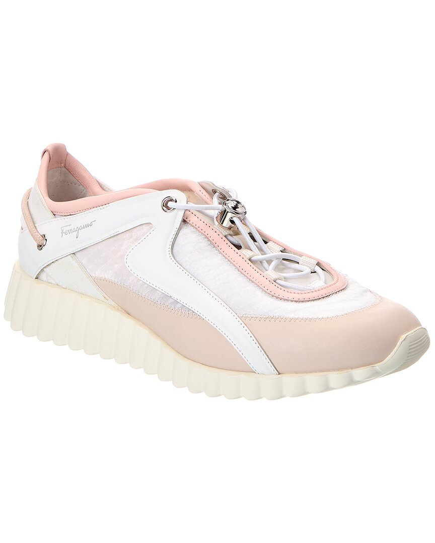 Ferragamo Pixie Panelled Low-top Sneakers In White