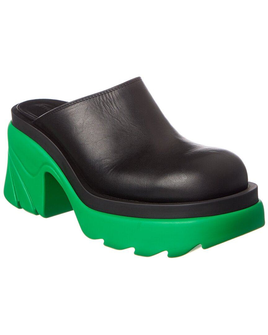Bottega Veneta Flash Pump Womens Leather Slip-on Platform Sandals In Black