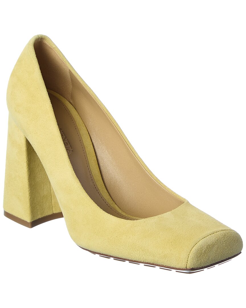 Bottega Veneta Tower Suede Pump In Yellow