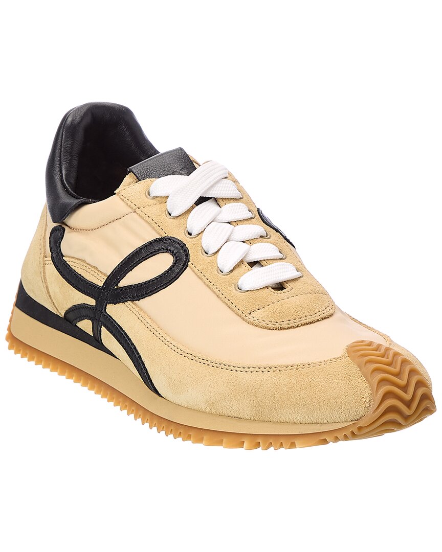 Loewe Low-cut Lace-up Sneakers In Nude