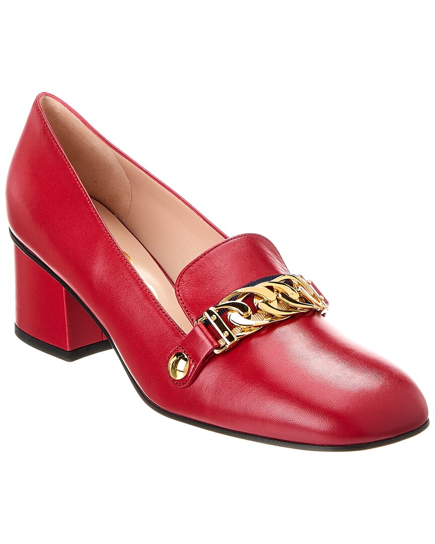 Gucci Sylvie Leather Pump In Multi