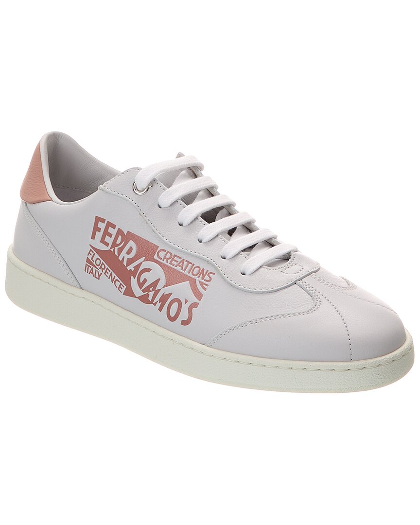 Ferragamo Woman Sneakers Light Grey Size 5.5 Calfskin In Pink