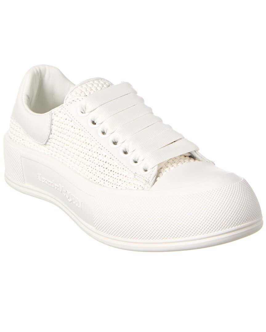 Alexander Mcqueen Plimsoll Leather Sneaker In White