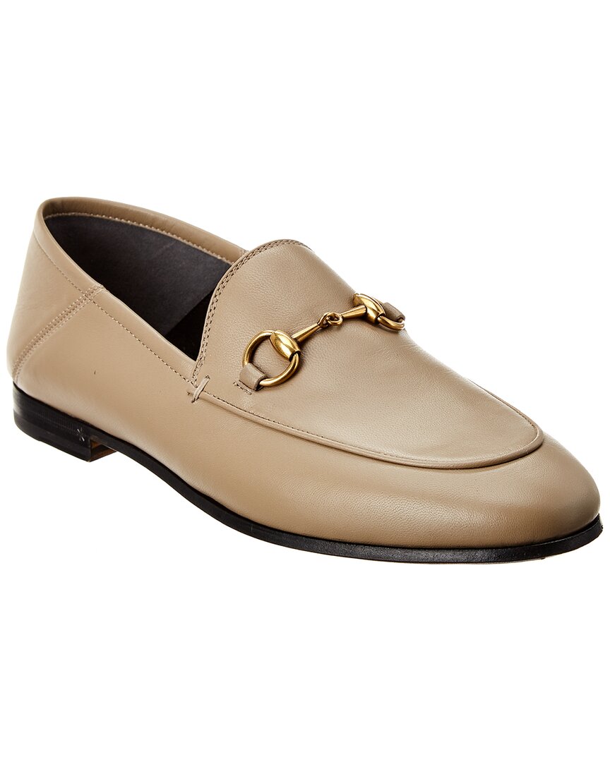 Gucci Brixton Horsebit Leather Loafer (authentic Pre-loved) In Brown