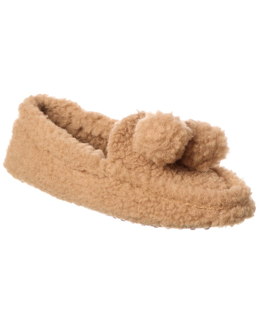 Shop Tod's Shearling Loafer In Brown