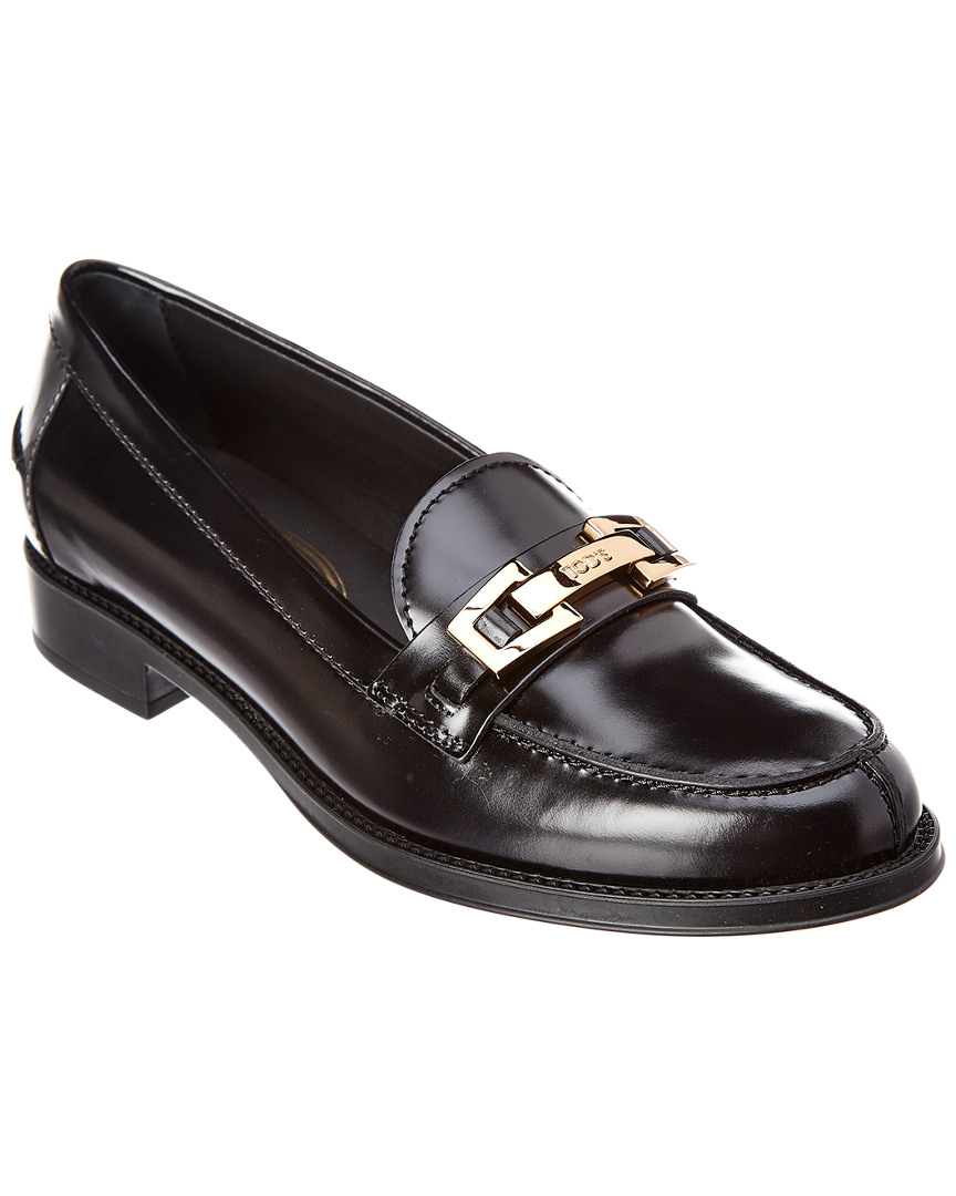 Tod's Buckled Penny Bar Leather Loafer