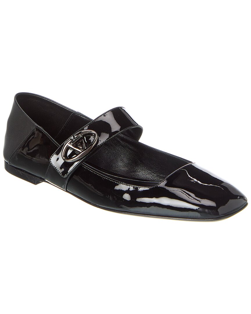 VALENTINO GARAVANI VALENTINO VLOGO LOCKER PATENT FLAT 