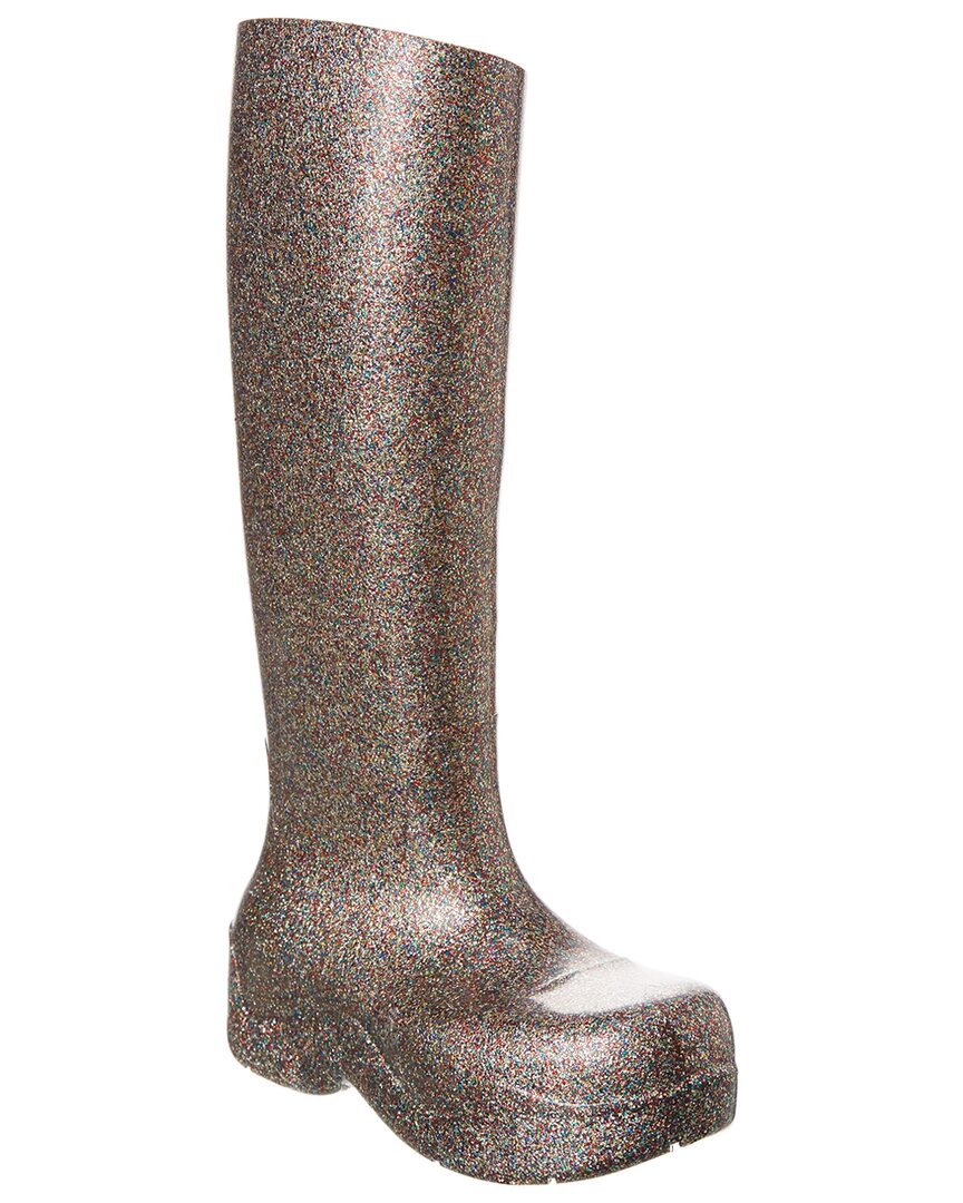 Puddle Glitter Rubber Boots In Brown