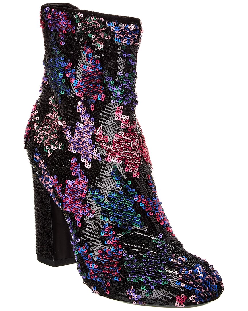 Roger Vivier Sequin Bootie In Black