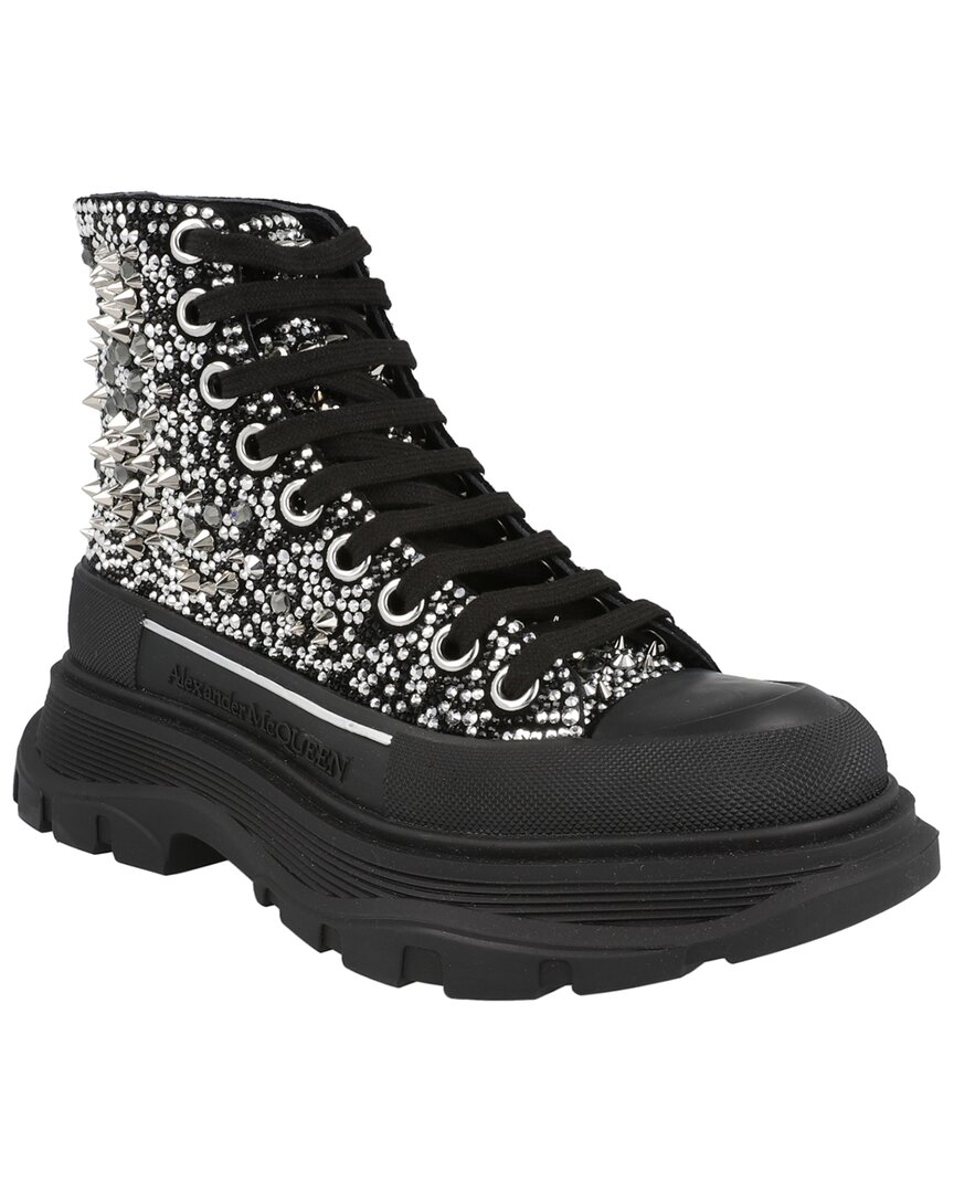Alexander Mcqueen Tread Slick Boots In Black
