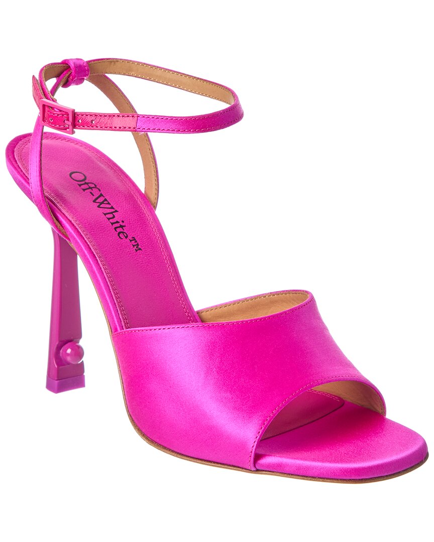 Off-white Woman Sandals Fuchsia Size 10 Textile Fibers In Pink