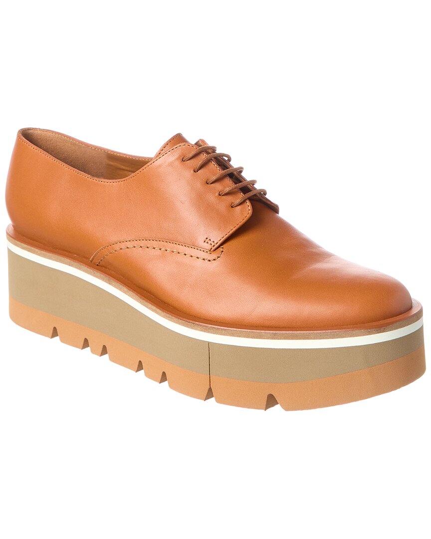 Clergerie Bradie Leather Platform Oxford In Brown