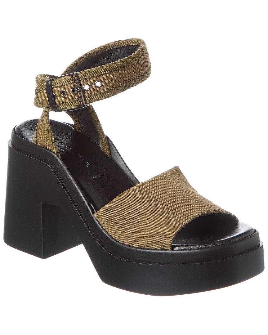 CLERGERIE CLERGERIE NOET CANVAS & LEATHER PLATFORM SANDAL