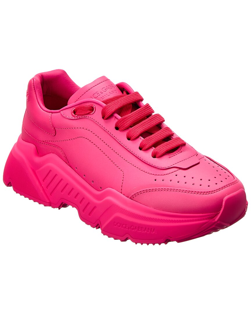 Shop Dolce & Gabbana Daymaster Leather Sneaker In Pink