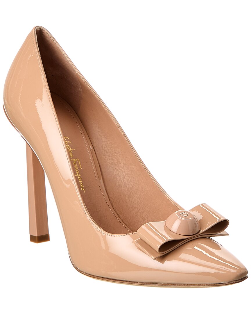 Ferragamo Katrin X5 Patent Pump In Brown