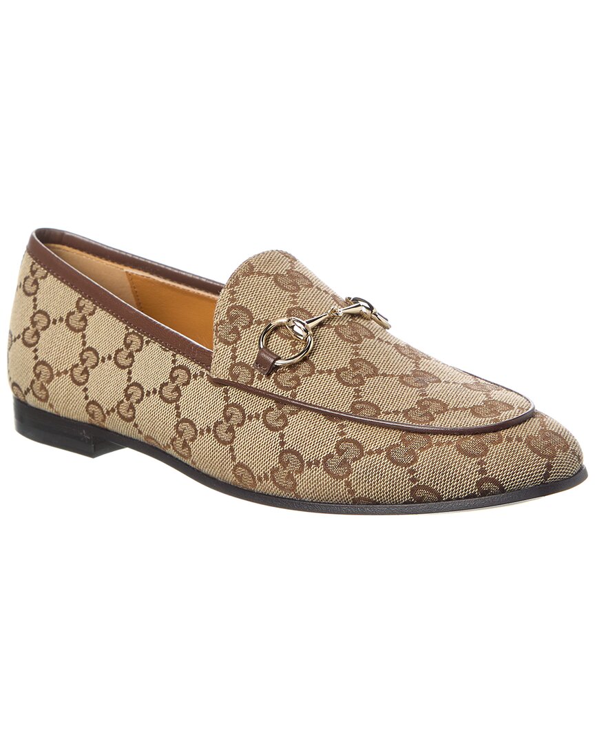 GUCCI GUCCI JORDAAN GG CANVAS LOAFER