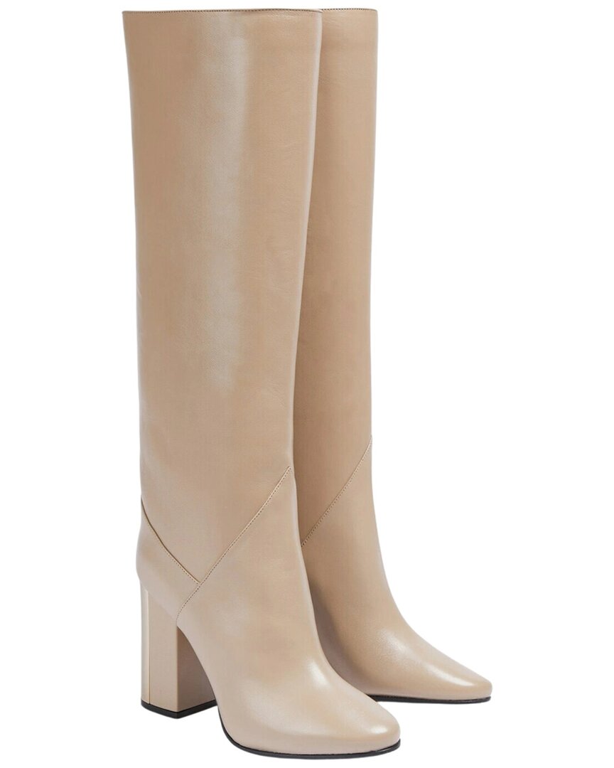 Jimmy Choo Rydea 45 Leather Boot In Neutral