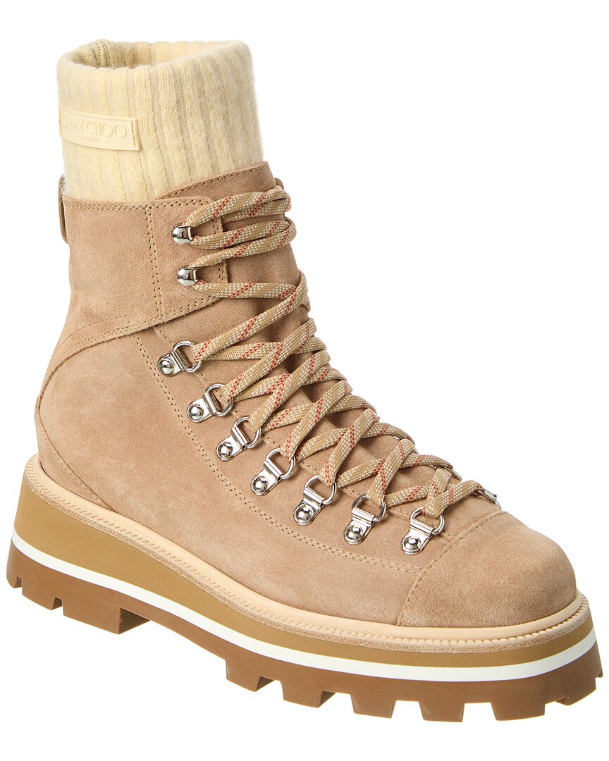 Jimmy Choo Chike Suede Bootie In Brown
