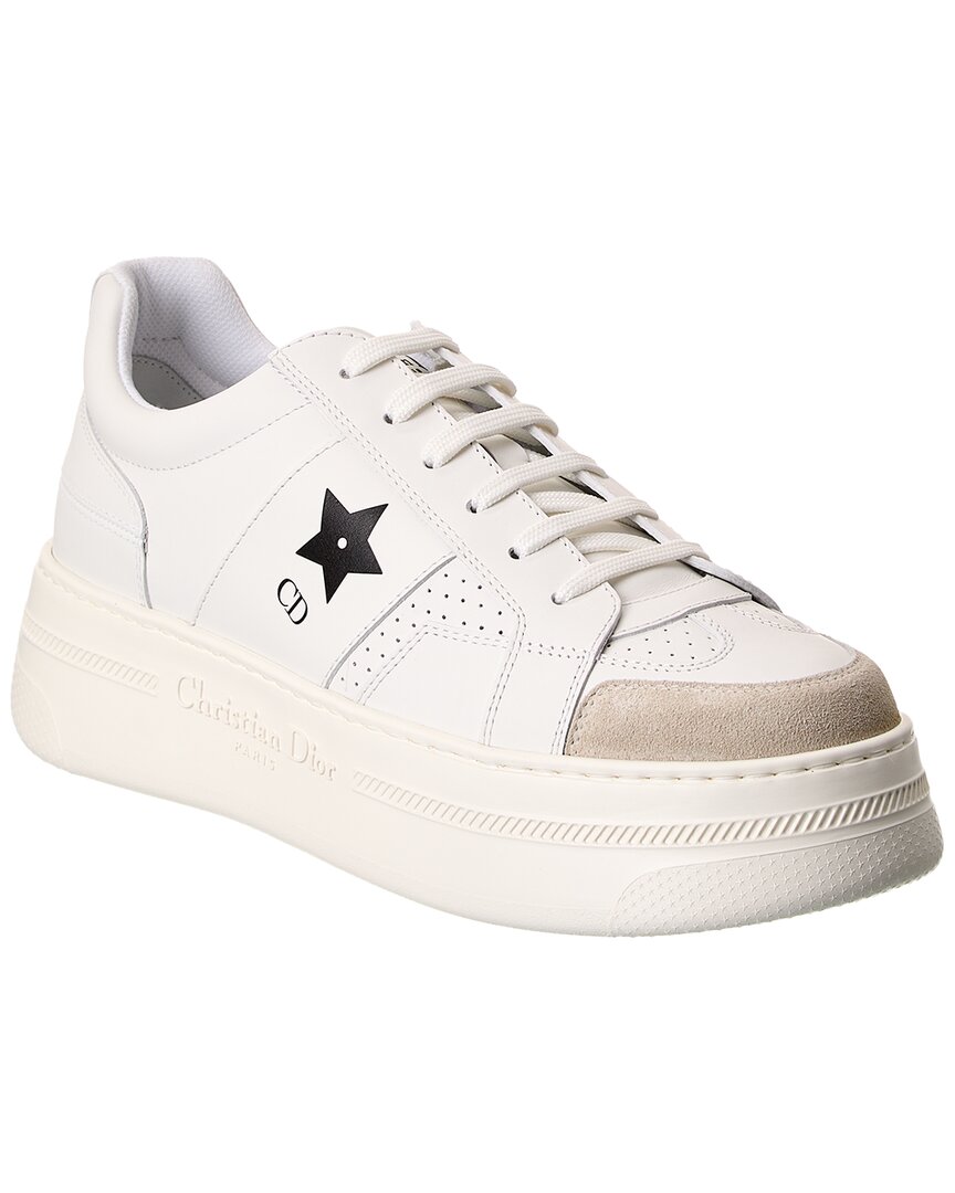 Dior Star Platform Sneakers In White