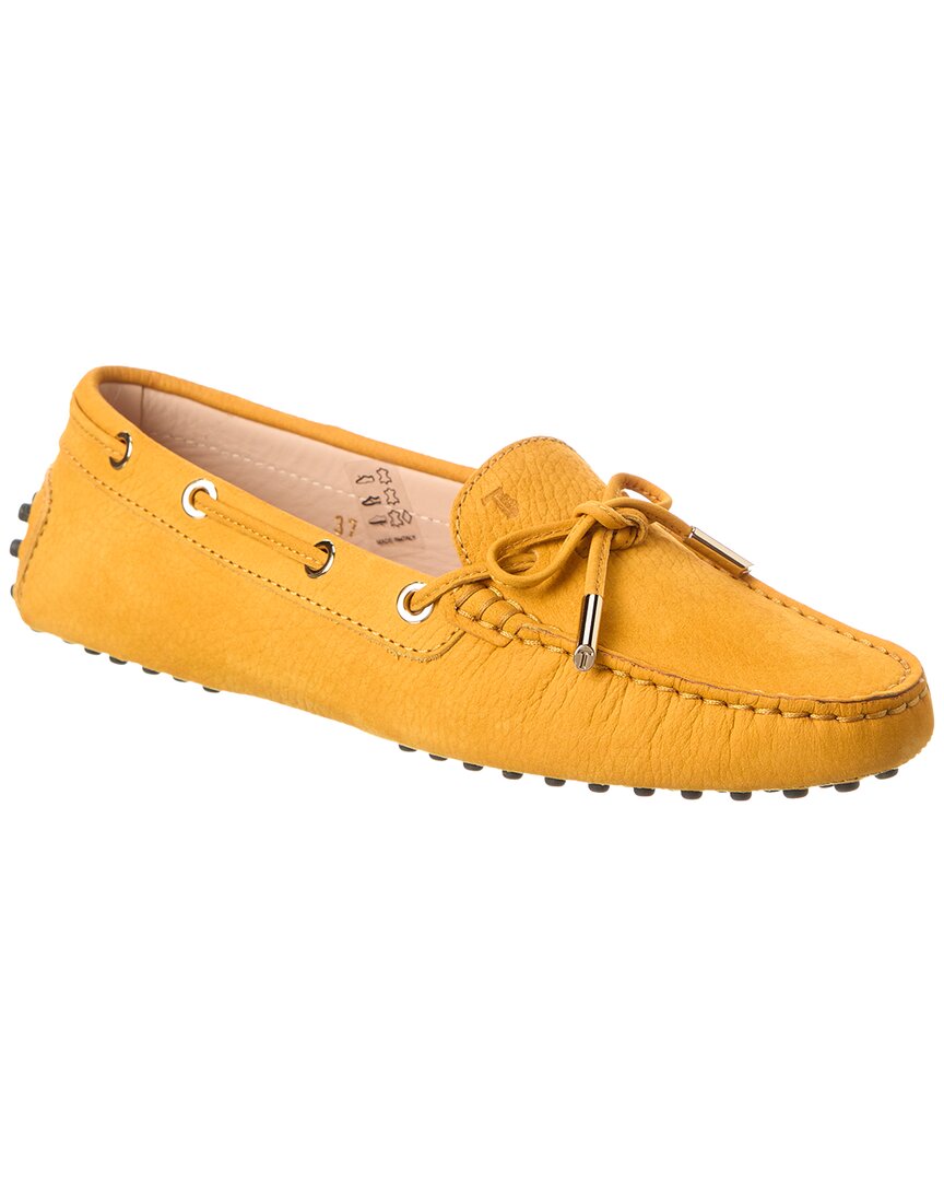 Shop Tod's Leather Loafer In Yellow