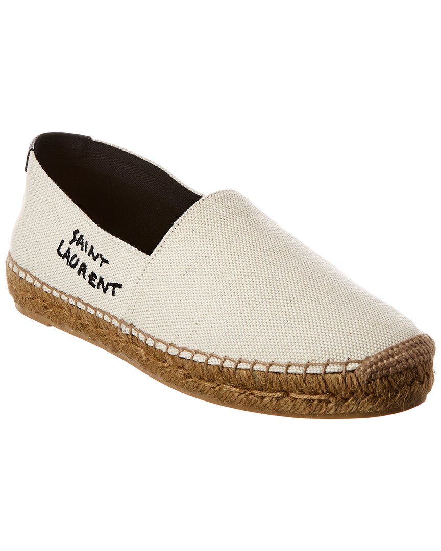 Shop Saint Laurent Signature Canvas Espadrille In Brown