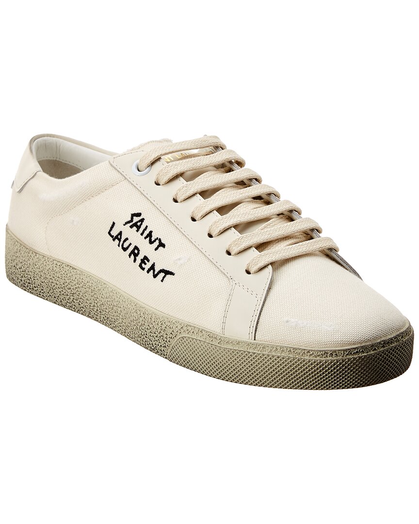 SAINT LAURENT SAINT LAURENT COURT CLASSIC SL/06 CANVAS & LEATHER SNEAKER