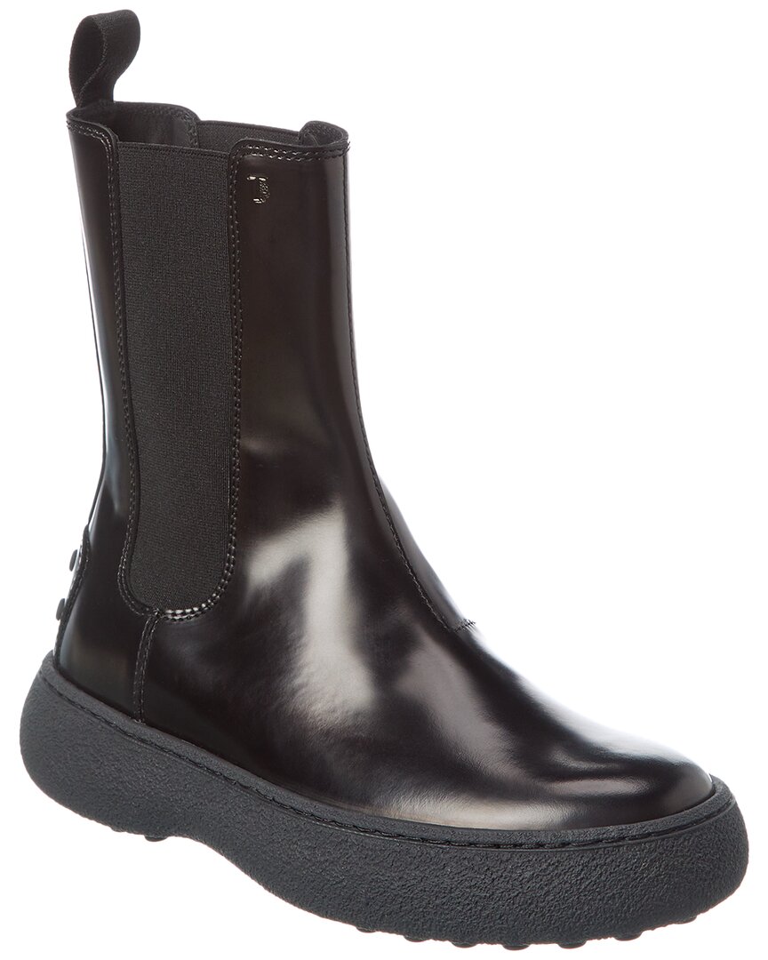 Tod's Leather Boot In Black