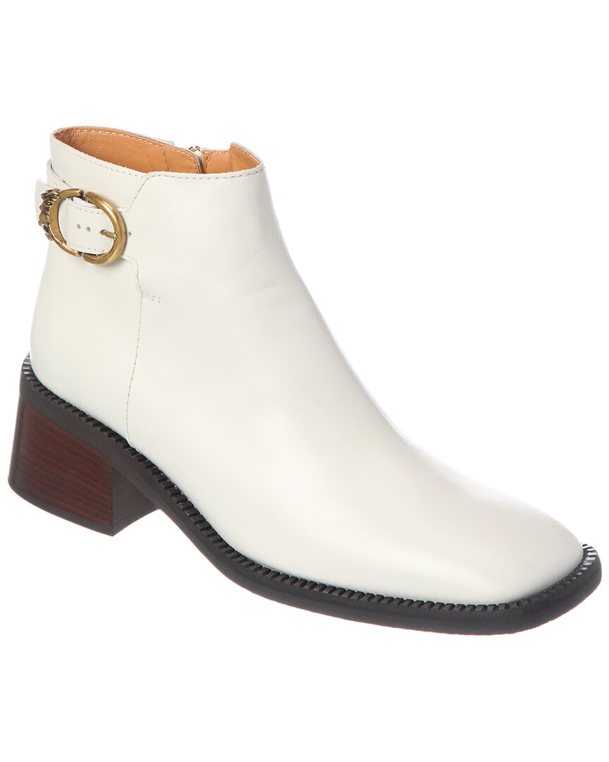 Tod's Tods Leather Ankle Boot In Neutral