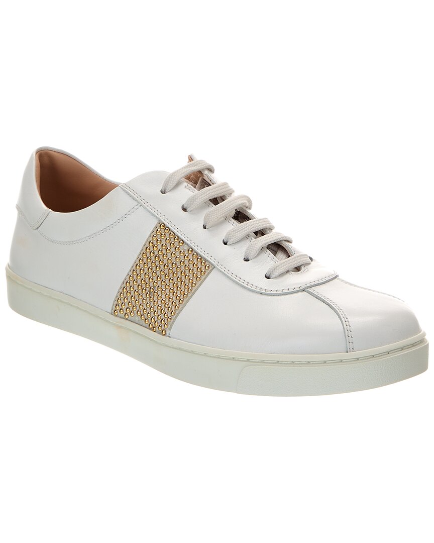 Gianvito Rossi Danielle Leather Sneaker In White