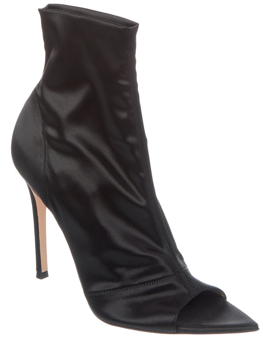 Gianvito Rossi Gotham 150 Satin Boot In Black