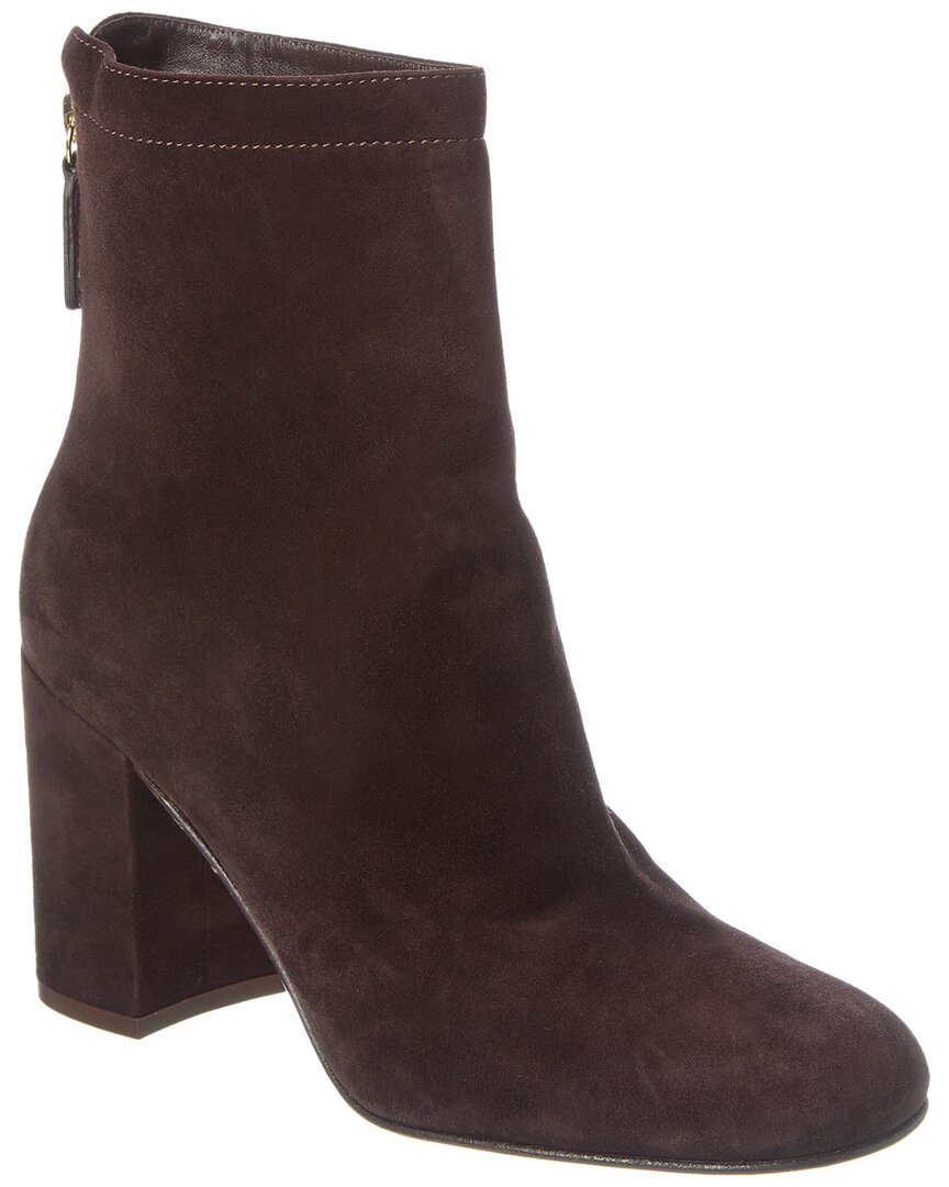 Gianvito Rossi Ankle Boots 85 Aus Veloursleder In Brown