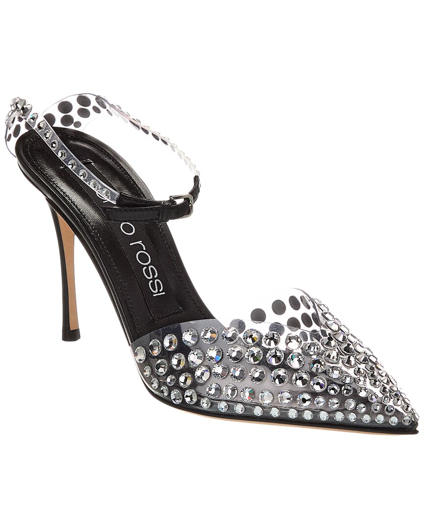 Sergio Rossi Godiva Vinyl & Leather Pump In Black