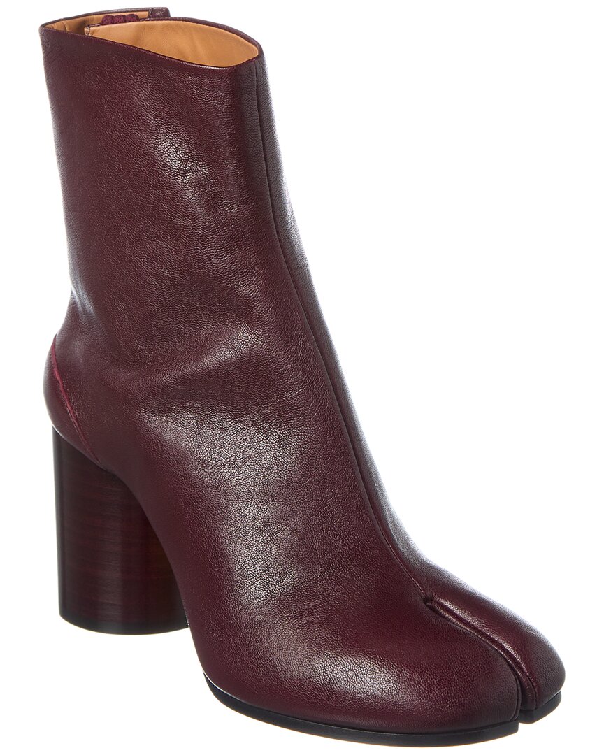 Кожаные ботильоны Maison Margiela Tabi Женские красные 41