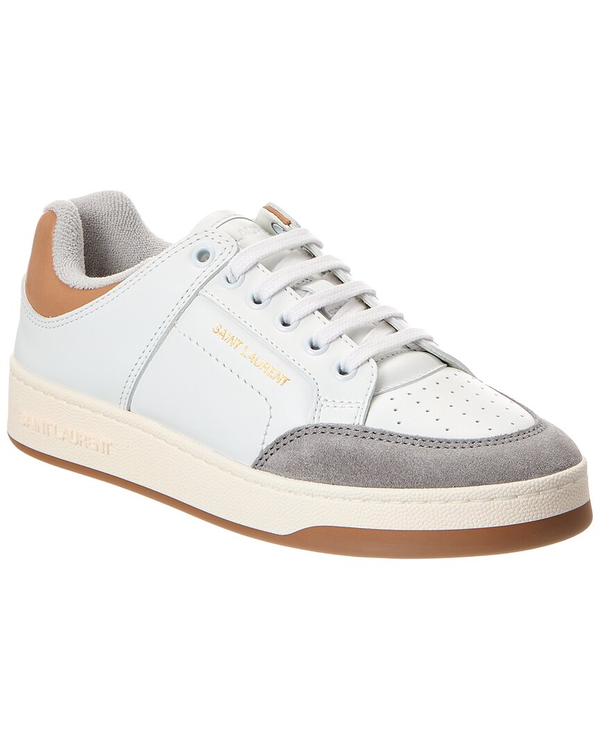 Saint Laurent Sl 61 Leather & Suede Sneaker In White