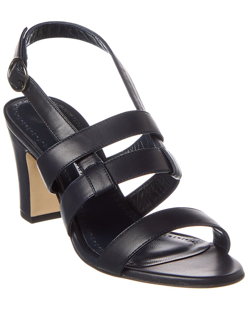 Manolo Blahnik Memaarhi 70 Leather Sandal In Blue