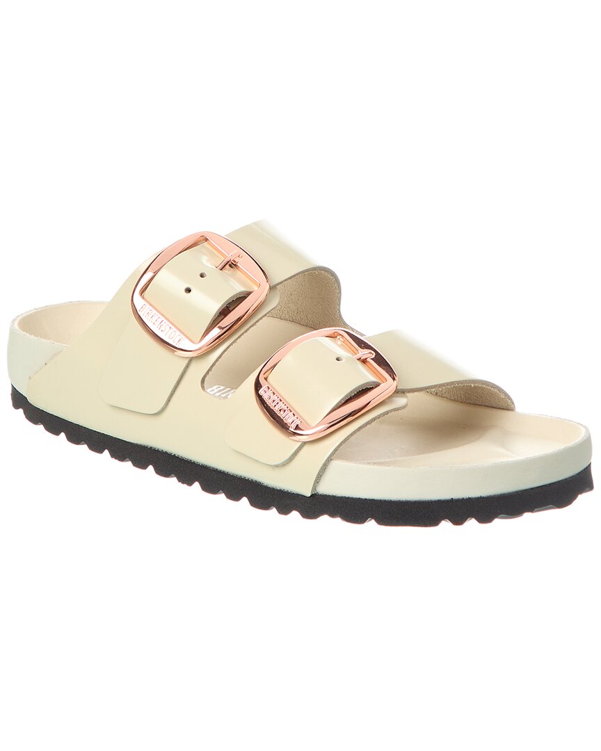 Birkenstock 'arizona' White Sandals With Embossed Logo On The Buckle And Open Toe In White