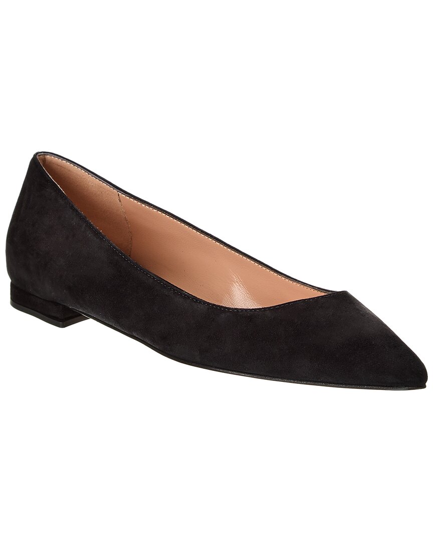 Shop Gianvito Rossi Gianvito Suede Flat In Black