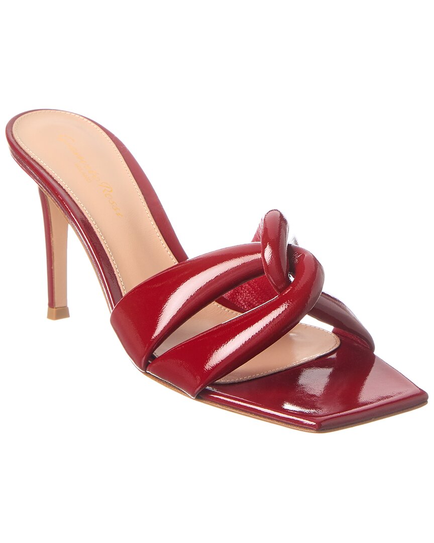 Shop Gianvito Rossi Amour 85 Patent Mule In Red
