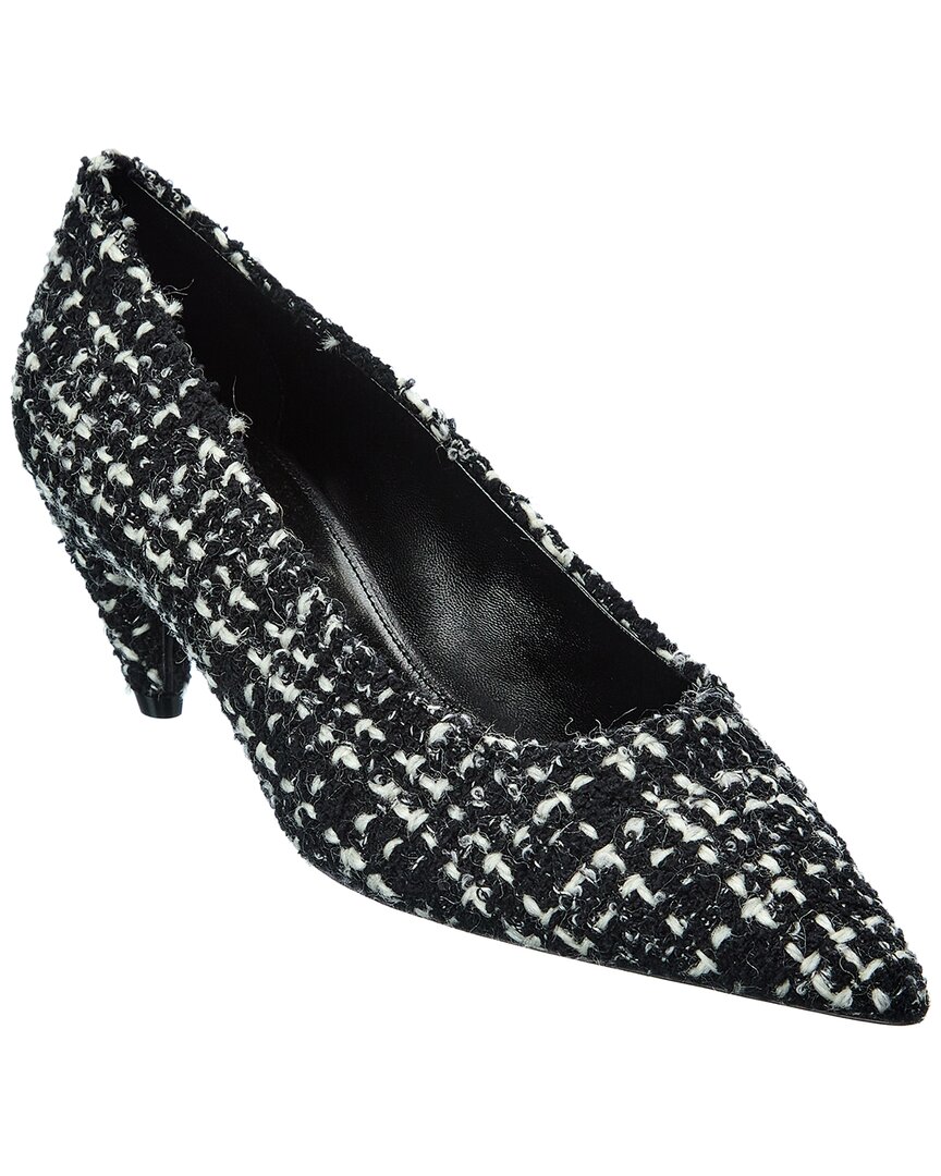 Saint Laurent Vivi 55 Tweed Pump In Black