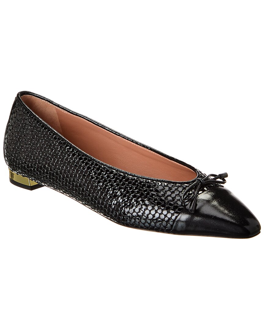 Aquazzura Gioia Lined Flats Black In Black