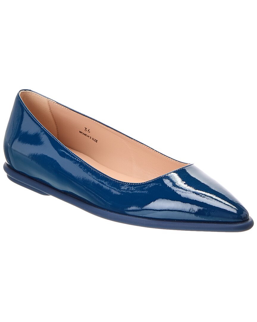 Tod's Gomma Patent Flat In Blue