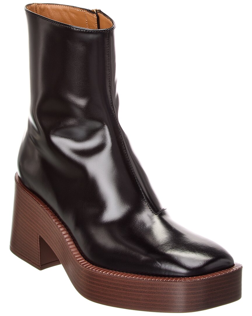 Tod's Gomma Leather Platform Boot In Black